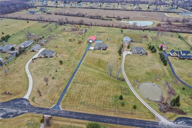 drone / aerial view featuring a rural view