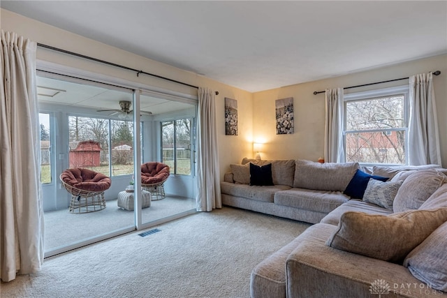 view of carpeted living room