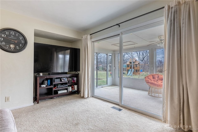 view of carpeted living room