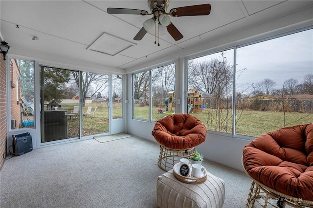 view of sunroom