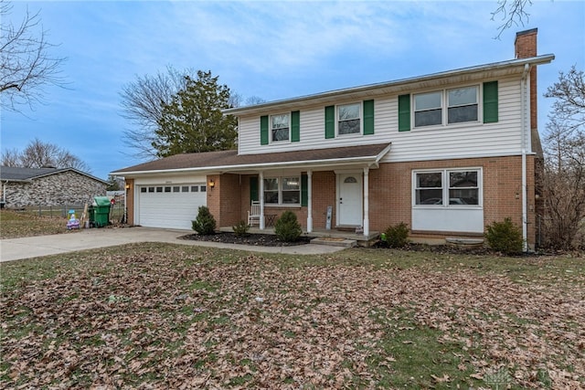 view of property featuring a garage