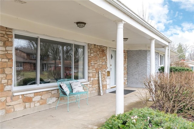 view of patio / terrace featuring covered porch