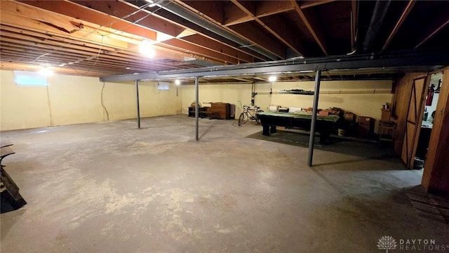 view of basement