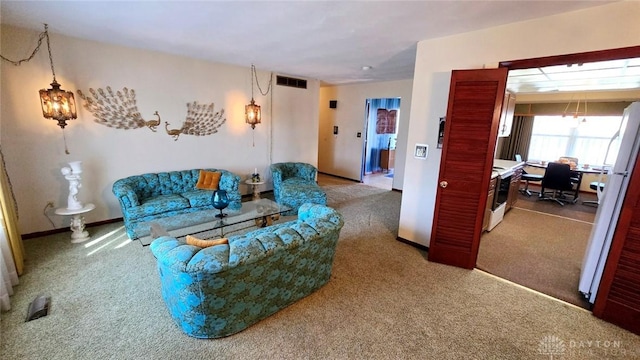 view of carpeted living room