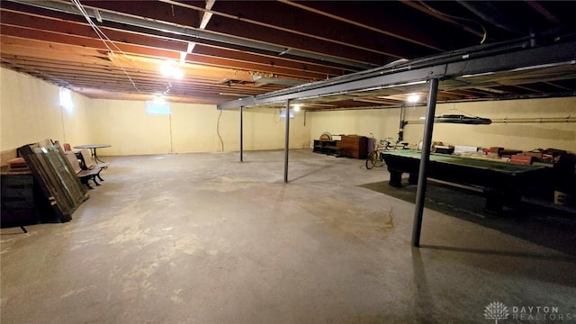 view of basement