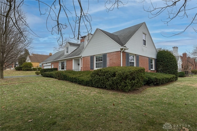 exterior space with a yard