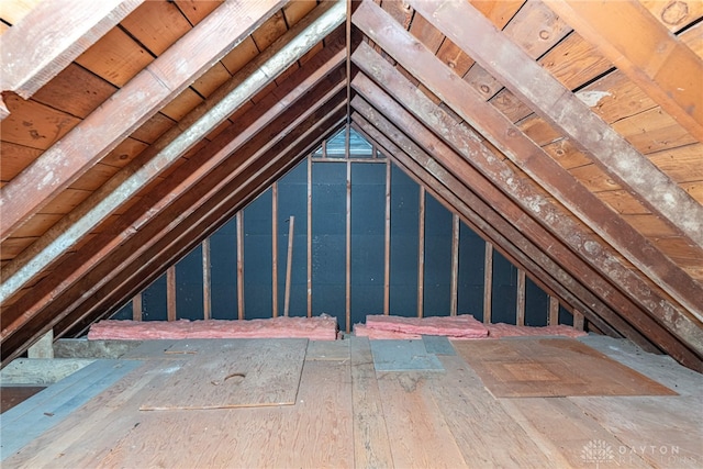 view of attic