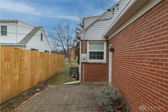 view of patio with central AC