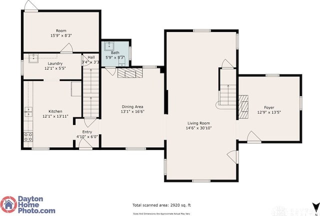 201 E Somers St, Eaton, OH 45320 - property floor plan