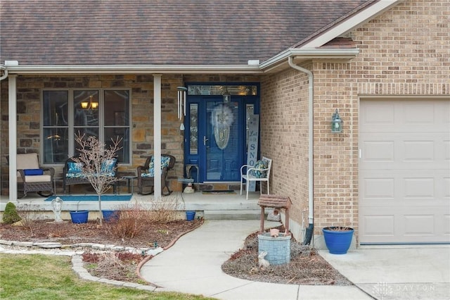 entrance to property with a porch