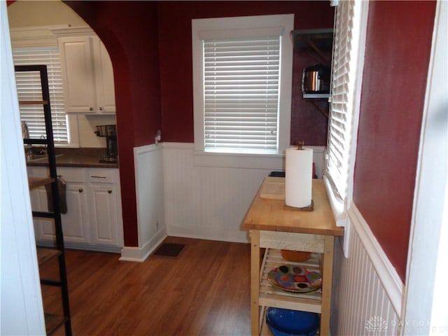 interior space with hardwood / wood-style flooring and a healthy amount of sunlight