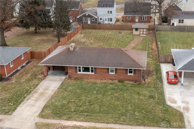 birds eye view of property