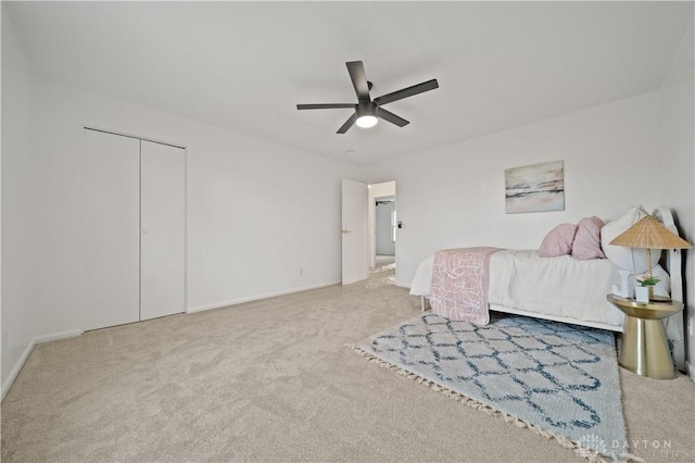 4260 Penny Pike, German Twp, OH 45502 - bedroom with carpet, a ceiling fan, and baseboards