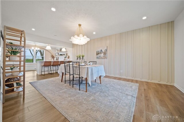 4260 Penny Pike, German Twp, OH 45502 - dining space with a chandelier, light wood-style flooring, baseboards, and recessed lighting