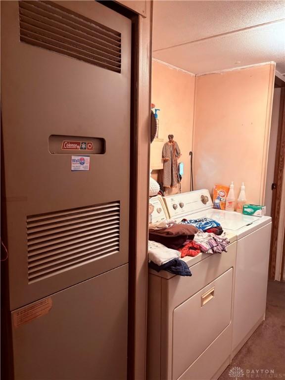 interior space featuring washing machine and dryer