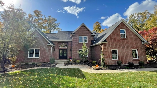 2769 Golden Fox Trl, Lebanon, OH 45036 - traditional-style house with a front lawn and brick siding