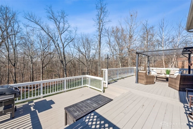 2769 Golden Fox Trl, Lebanon, OH 45036 - deck with a pergola and an outdoor hangout area