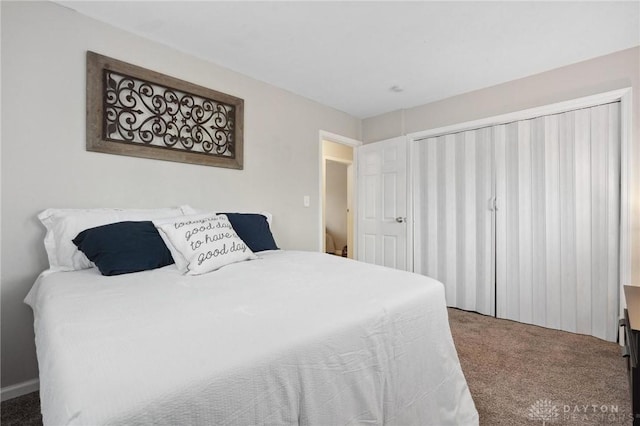 bedroom with carpet floors