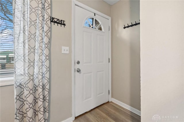 entrance foyer featuring light hardwood / wood-style flooring