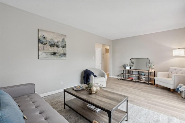 living room featuring wood-type flooring