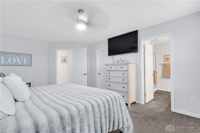 1605 Ashbury Ct, Franklin, OH 45005 - carpeted bedroom featuring baseboards and a ceiling fan