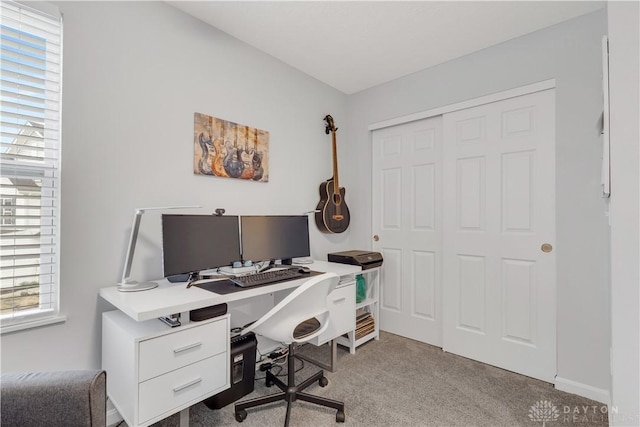 1605 Ashbury Ct, Franklin, OH 45005 - home office with carpet flooring