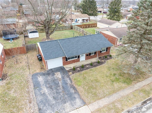 birds eye view of property