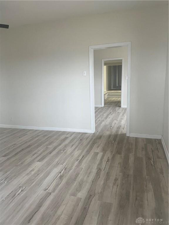 empty room featuring light hardwood / wood-style floors