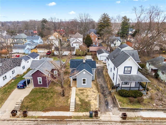 drone / aerial view with a residential view