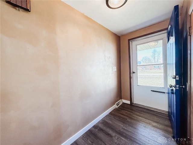 entryway featuring dark hardwood / wood-style floors