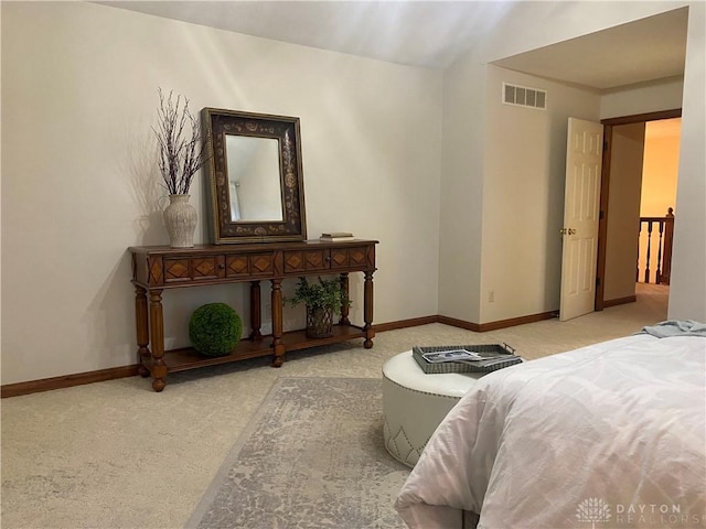 bedroom with carpet floors