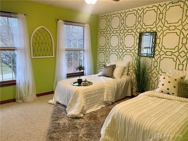 view of carpeted bedroom