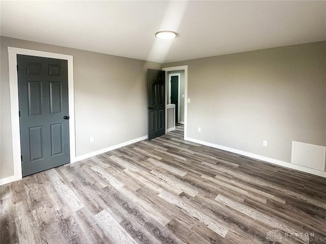 empty room featuring light wood-type flooring