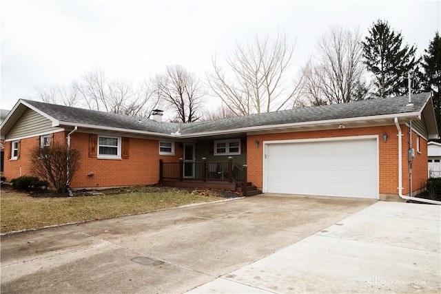 single story home featuring a garage