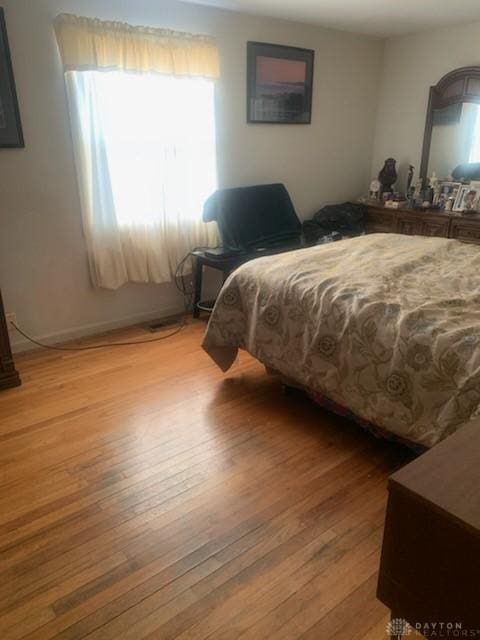 bedroom featuring light hardwood / wood-style flooring