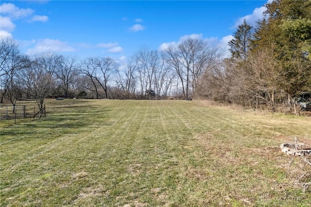 view of yard featuring a rural view