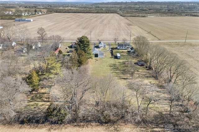 bird's eye view with a rural view