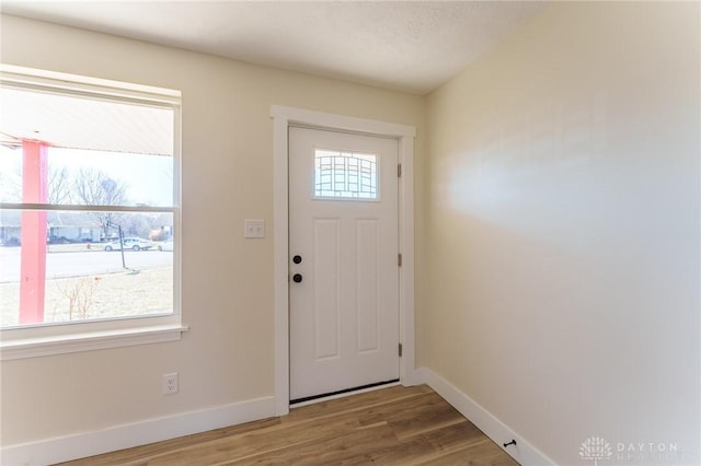 entrance foyer featuring hardwood / wood-style floors