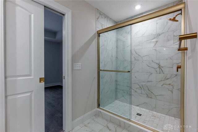 2220 Tandem Dr, Xenia, OH 45385 - bathroom featuring a shower with shower door