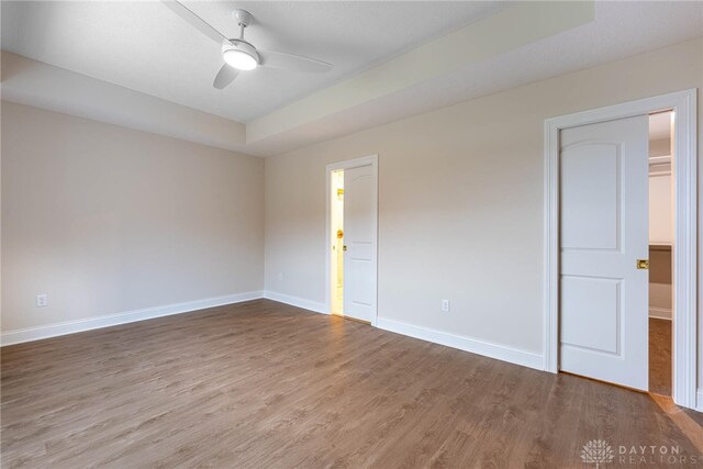 2220 Tandem Dr, Xenia, OH 45385 - spare room with ceiling fan and wood-type flooring