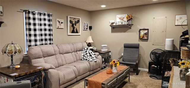 view of carpeted living room