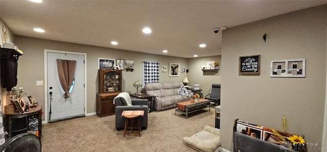 view of carpeted living room