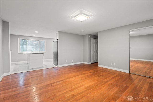 empty room featuring light hardwood / wood-style flooring