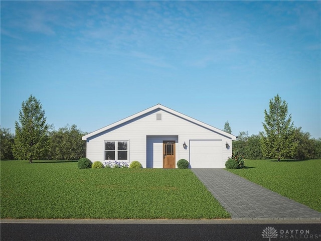 608 Diamond Loop, Middletown, OH 45044 - ranch-style house featuring a garage and a front lawn
