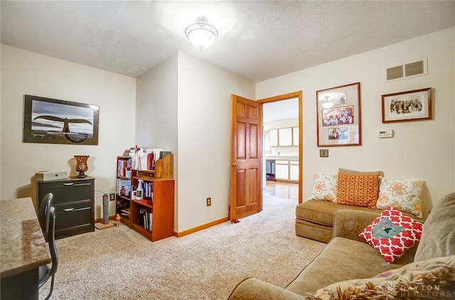 view of carpeted living room