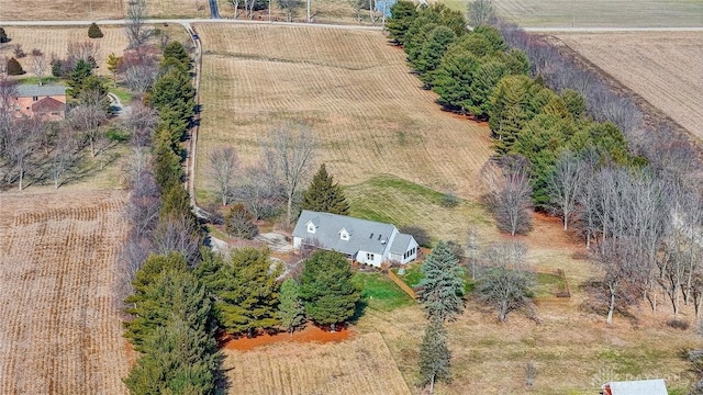 bird's eye view featuring a rural view