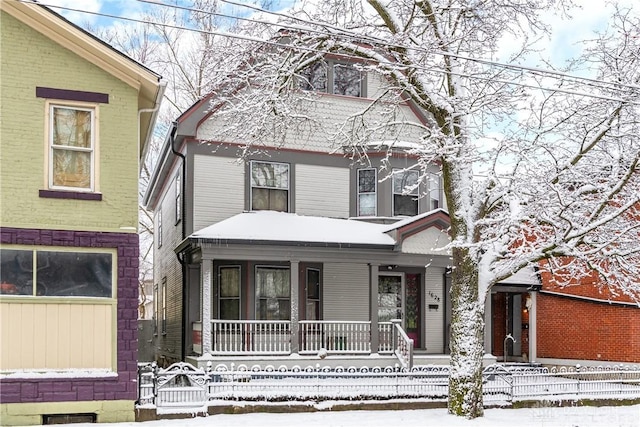 view of front of home with a porch