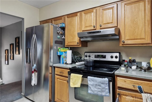 kitchen featuring appliances with stainless steel finishes