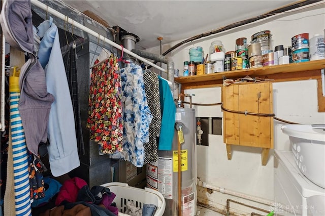 interior space featuring water heater