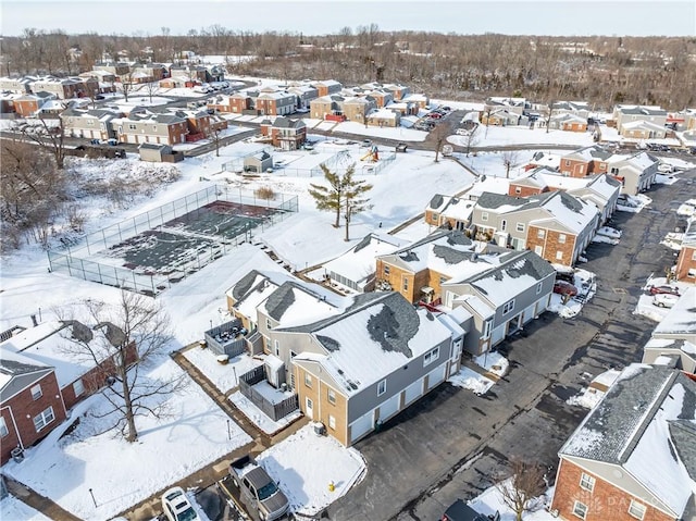 view of snowy aerial view